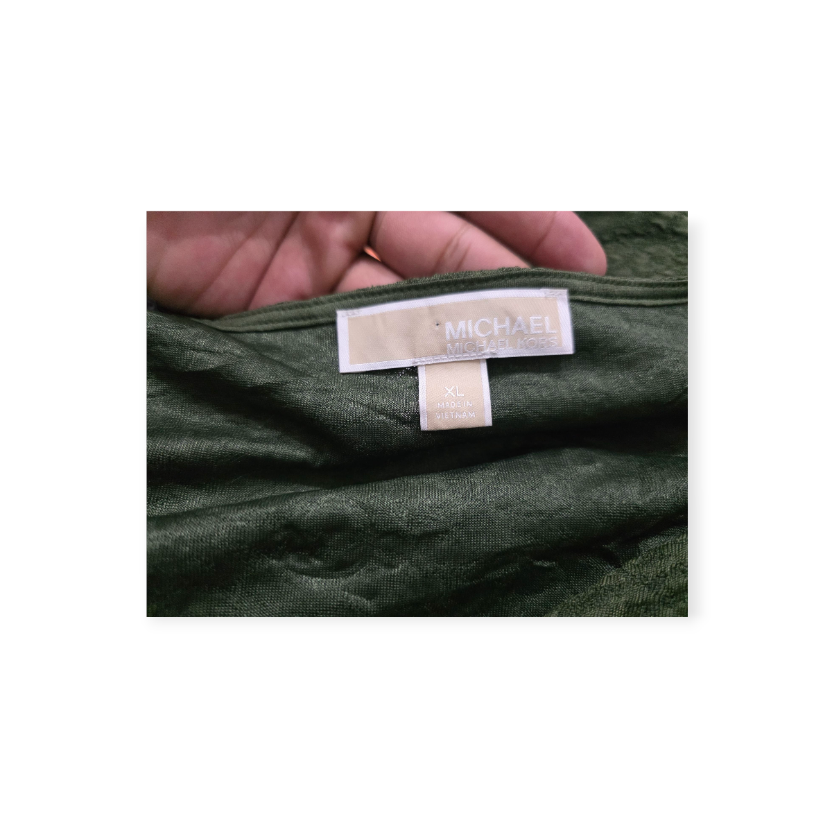 Blusa Michael Kors Xgrande Xl Verde Opaco Manga Larga