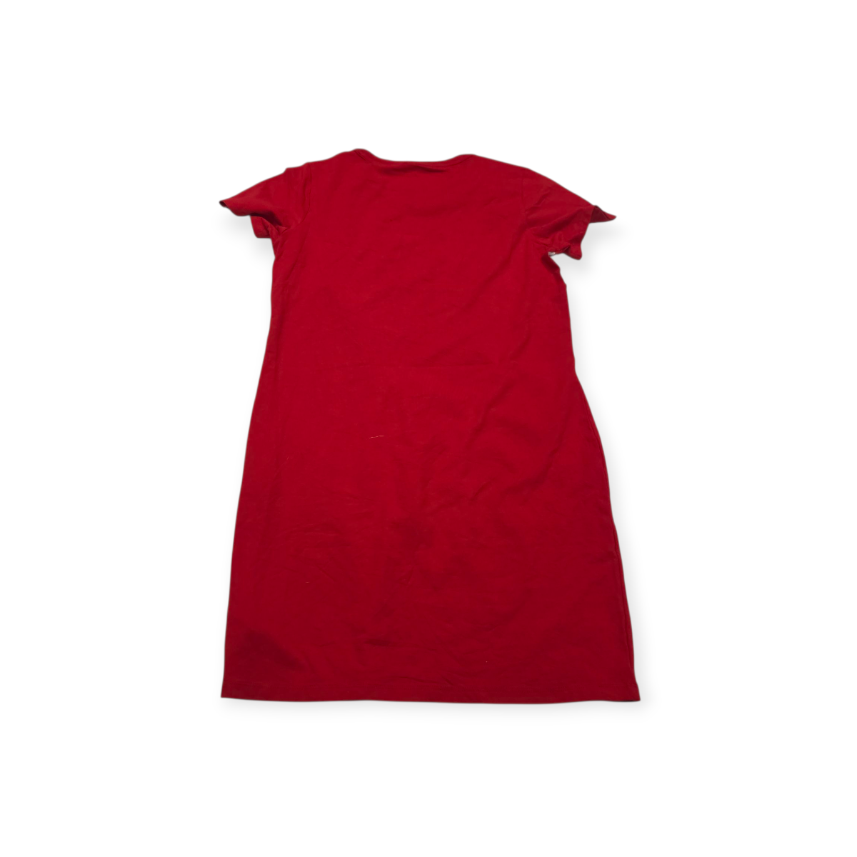 Vestido Tommy Hilfiger Xchico Xs Rojo Con Manga Corta