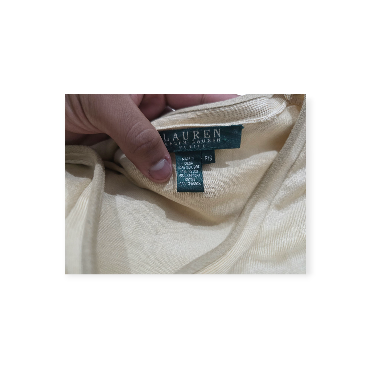 Sueter Ralph Lauren Color Crema De Mujer Talla Chica Petite