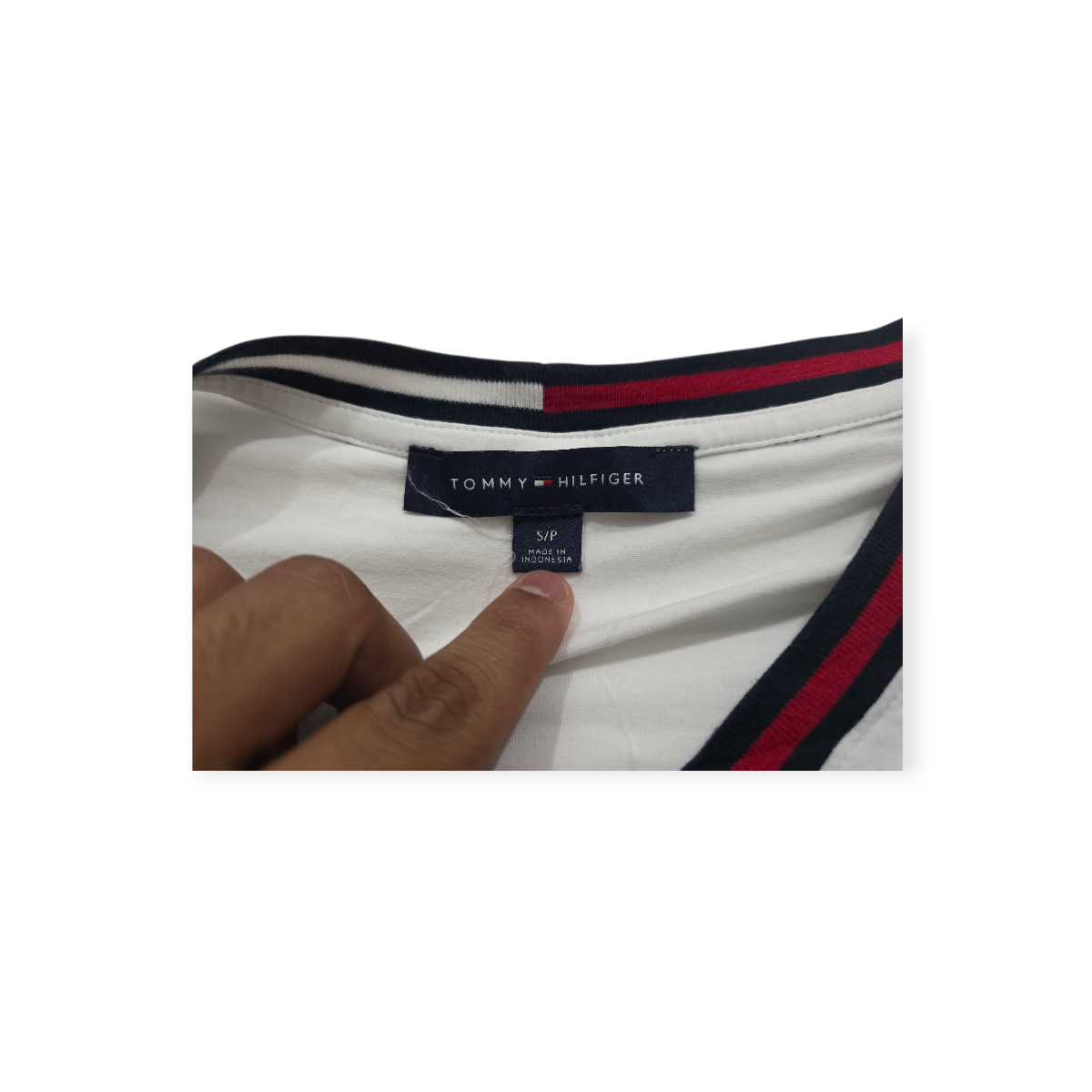 Playera Tommy Hilfiger Chico S Blanca Manga Corta De Mujer