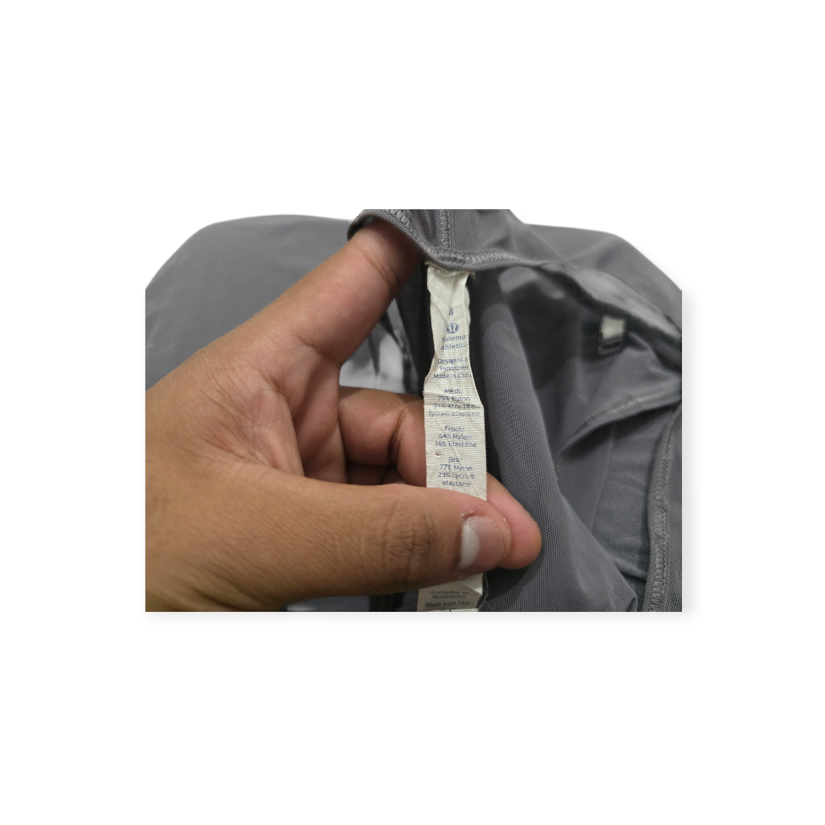 Playera Lululemon Talla 4 Morada Grisaceo