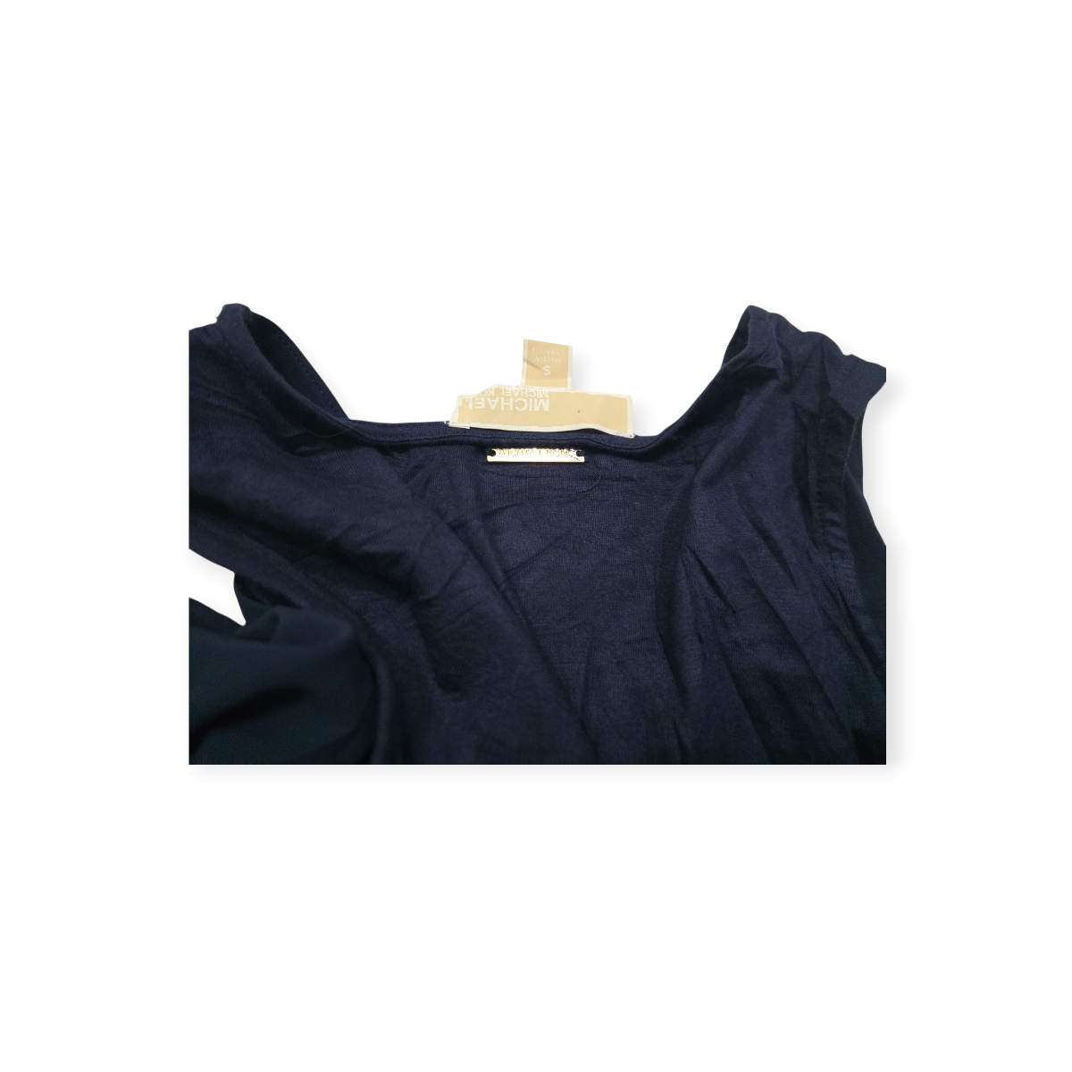 Blusa Michael Kors Chico S Azul Marino Sin Mangas