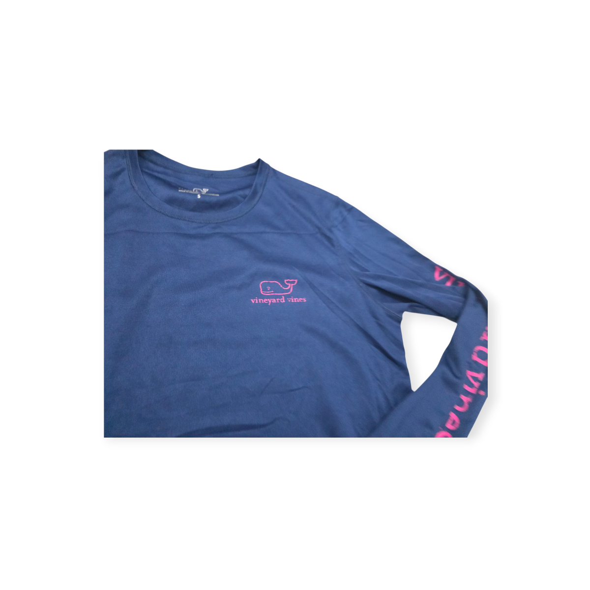 Playera Vineyard Vines Performance S Azul Marino Con Rosa