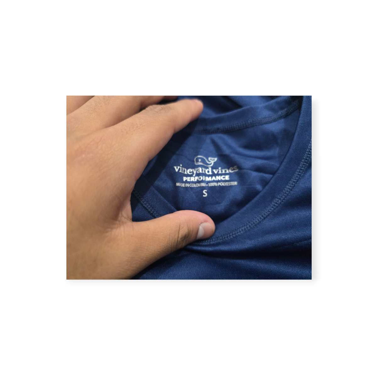 Playera Vineyard Vines Performance S Azul Marino Con Rosa