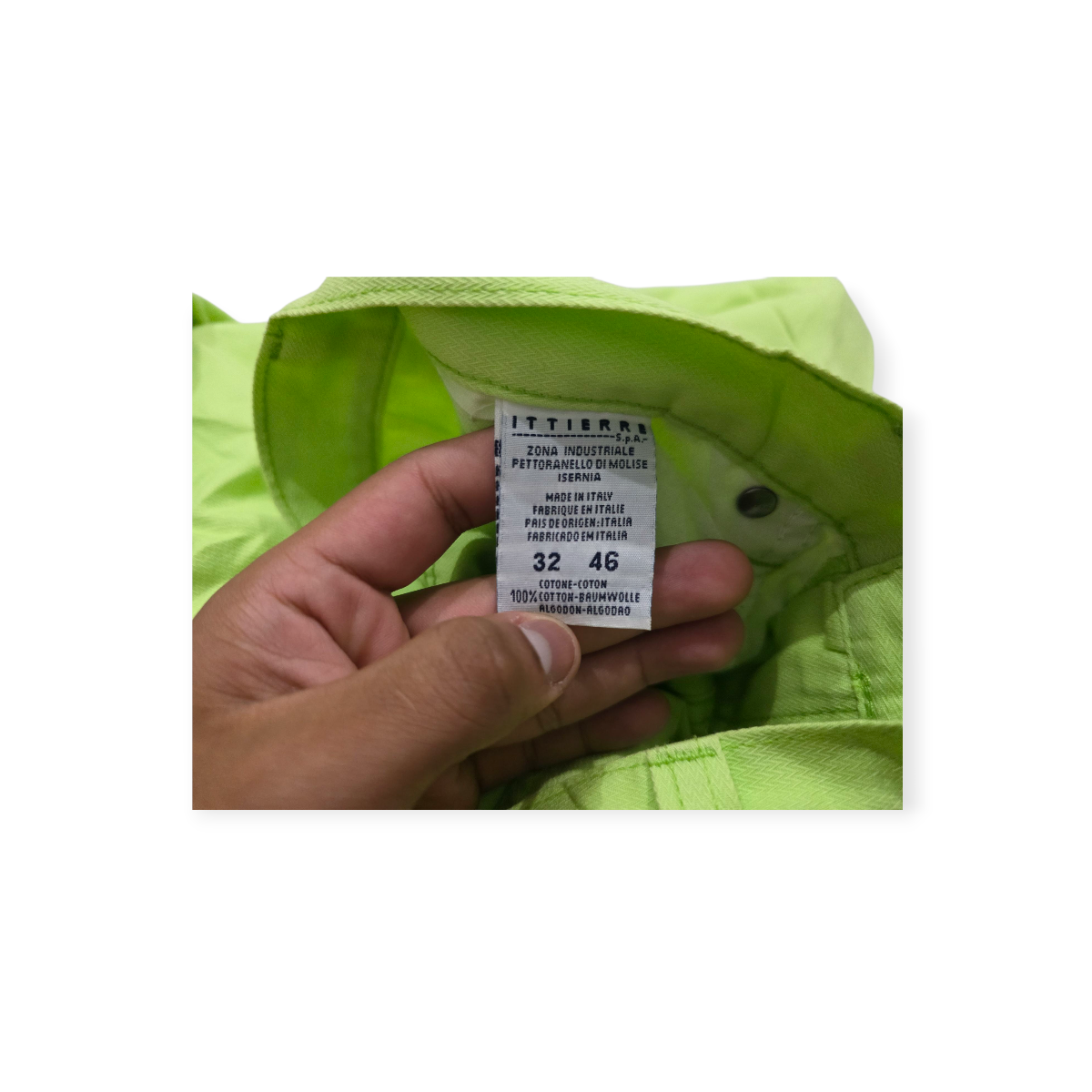 Pantalon Versace De Mujer 32/46 Color Verde Claro