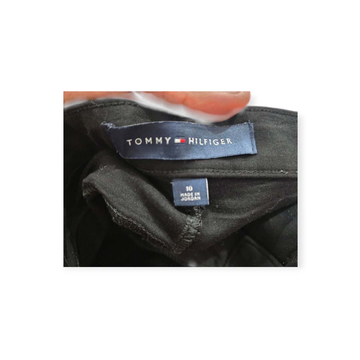 Pantalon Tommy Hilfiger Talla 10 Negro De Mujer