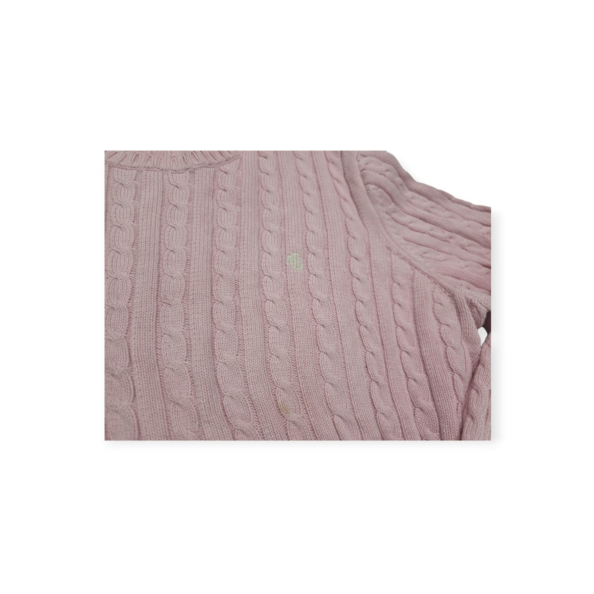 Sueter Ralph Lauren Grande L Rosa Claro Cuello Redondo