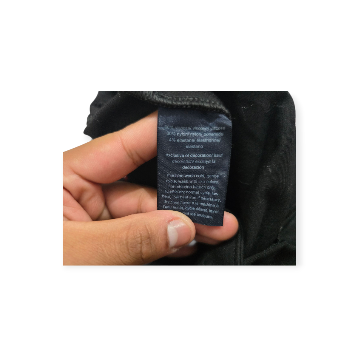 Pantalon Tommy Hilfiger Talla 10 Negro De Mujer