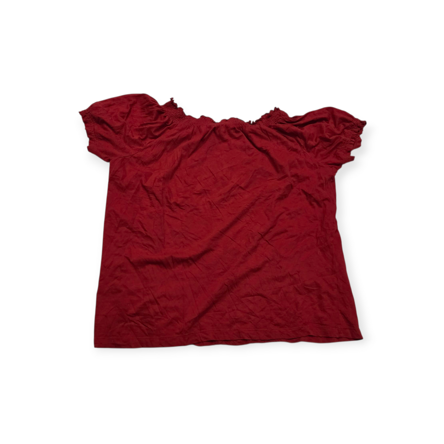 Blusa Ralph Lauren De Mujer Grande L Roja Manga Corta