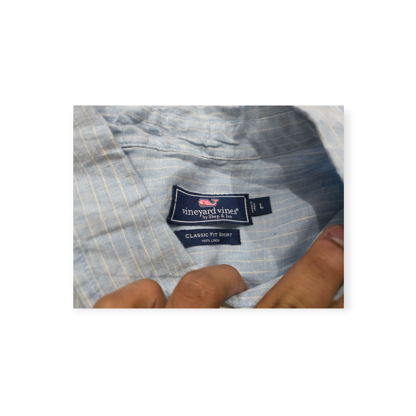 Blusa Vineyard Vines Grande L Azul Claro Classic Fit Shirt