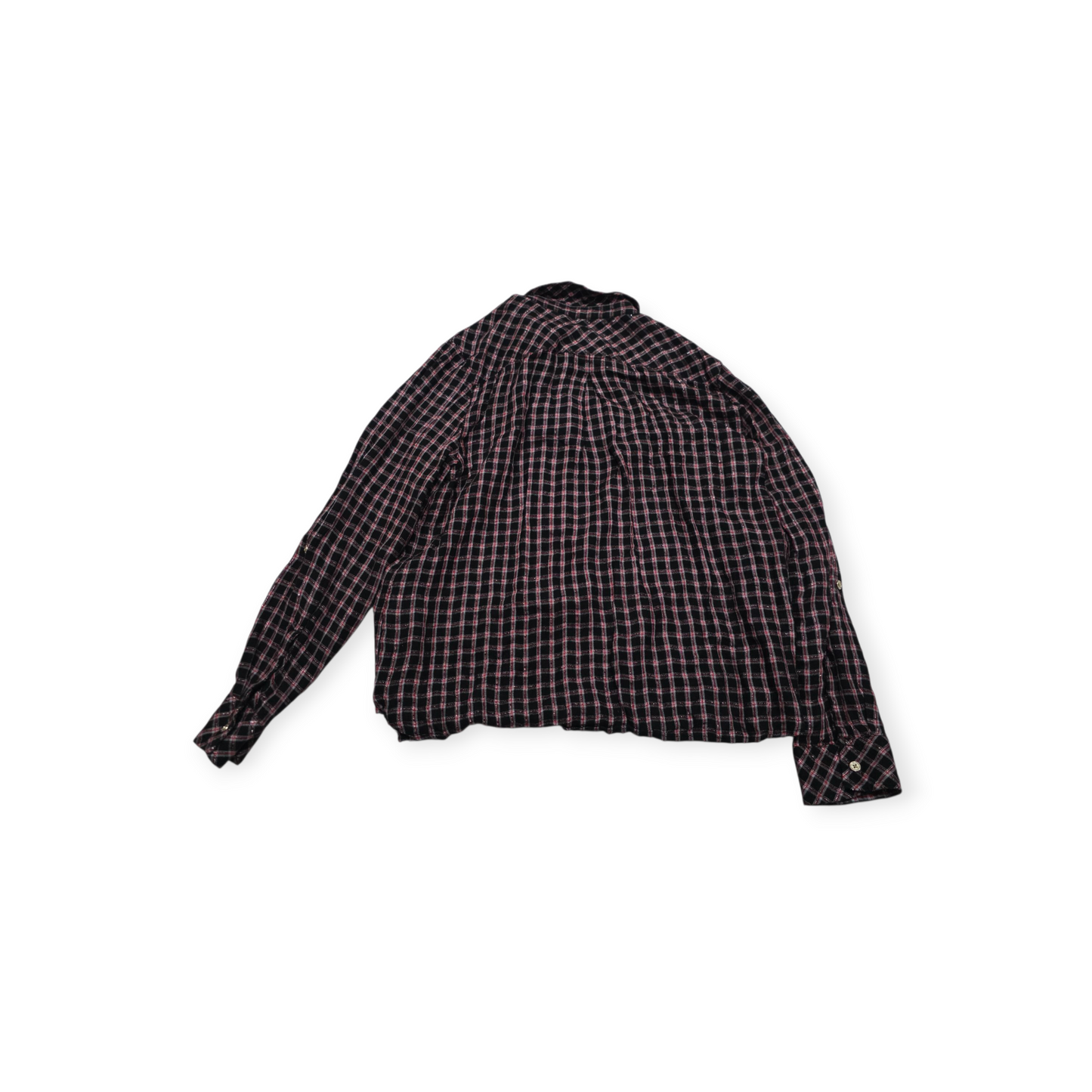 Blusa Tommy Hilfiger Xgrande Rojo/negro Cuadros Manga Larga