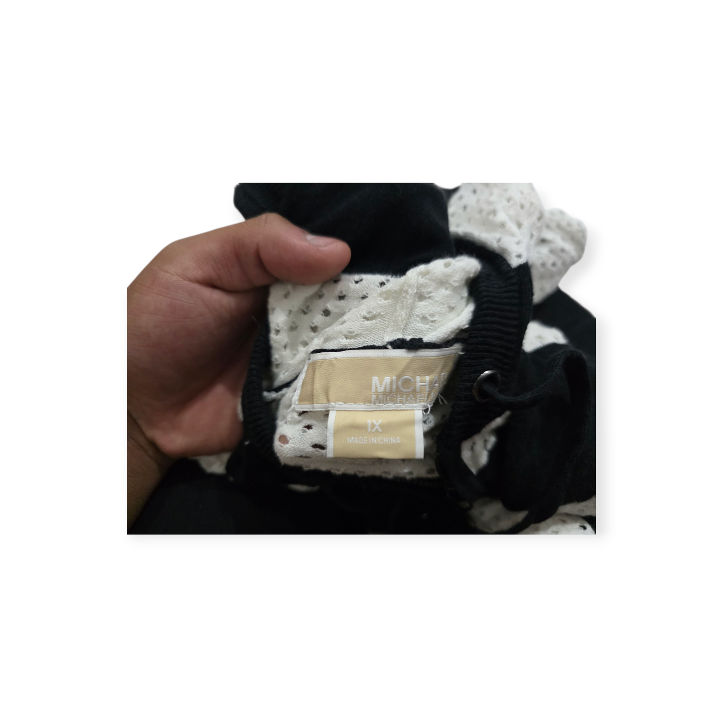 Sudadera Michael Kors Talla 1x Negro/blanco De Mujer