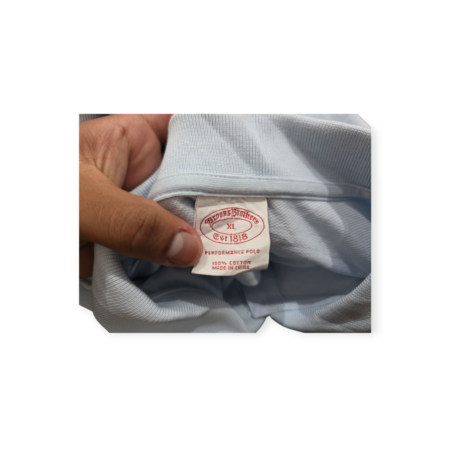 Playera Brooks Brothers Xgrande Azul Claro Performance Polo