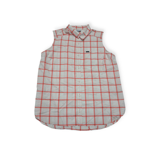 Camisa Columbia Talla Xxl Blanca Con Rosa A Cuadros