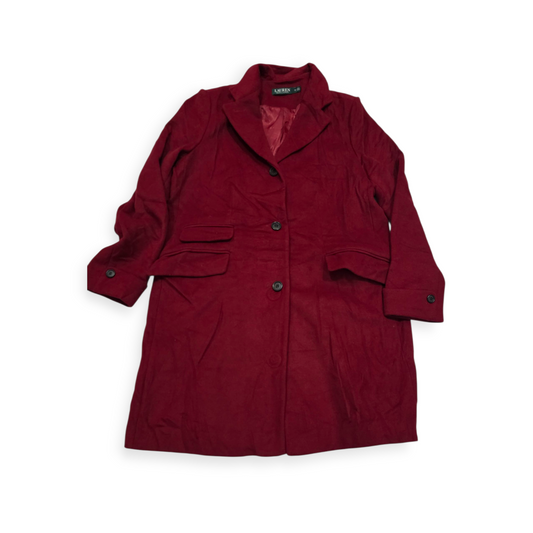 Abrigo Ralph Lauren De Mujer Talla 16 Color Rojo De Lana