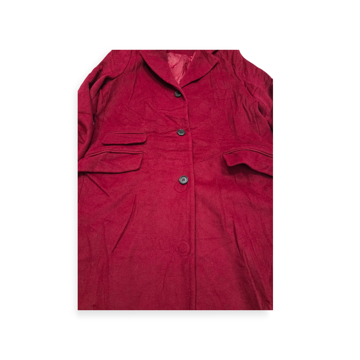Abrigo Ralph Lauren De Mujer Talla 16 Color Rojo De Lana