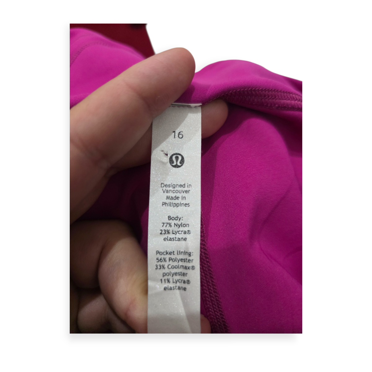 Legging Lululemon Talla 16 Rosa Mexicano
