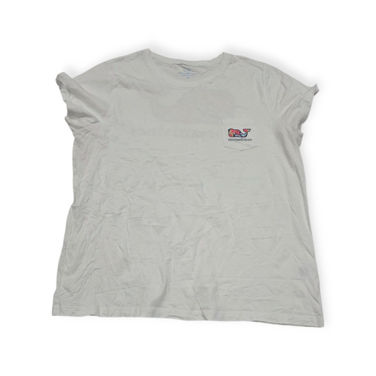 Playera Vineyard Vines Xgrande Xlblanca Manga Corta D Mujer