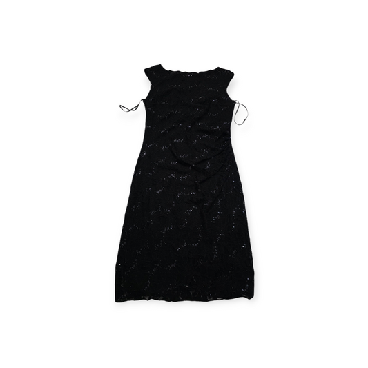 Vestido Ralph Lauren Talla 14 Color Negro Con Lentejuelas