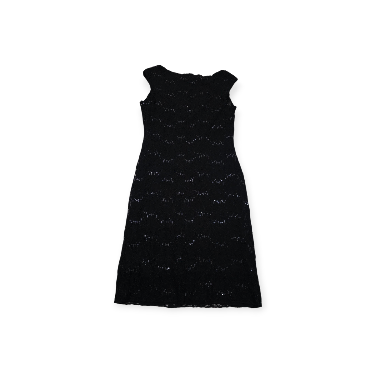 Vestido Ralph Lauren Talla 14 Color Negro Con Lentejuelas