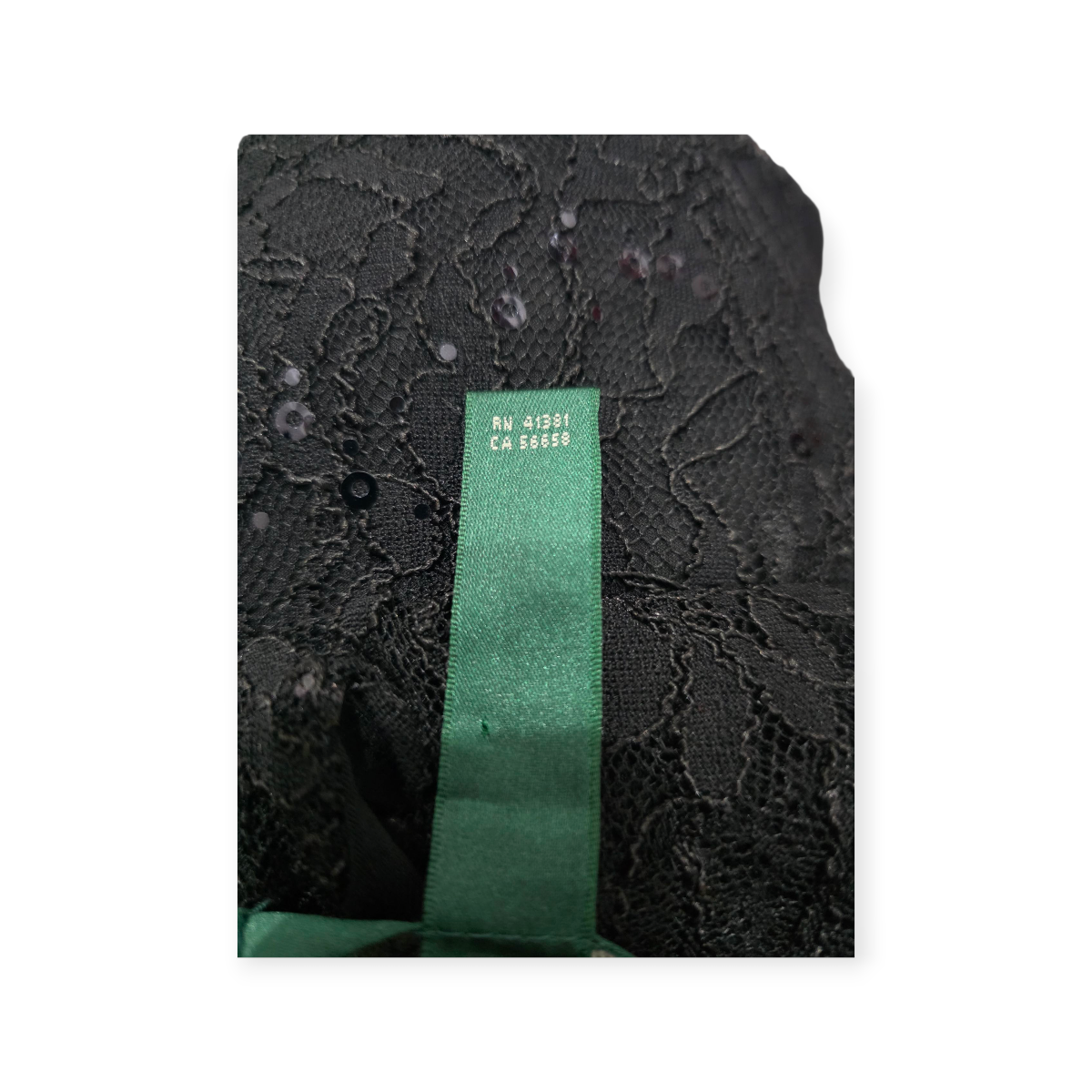 Vestido Ralph Lauren Talla 14 Color Negro Con Lentejuelas