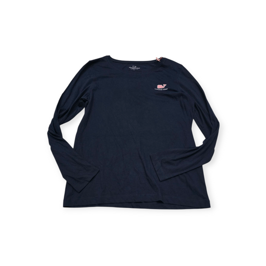 Playera Vineyard Vines Grande L Azul Navy Manga Larga Mujer