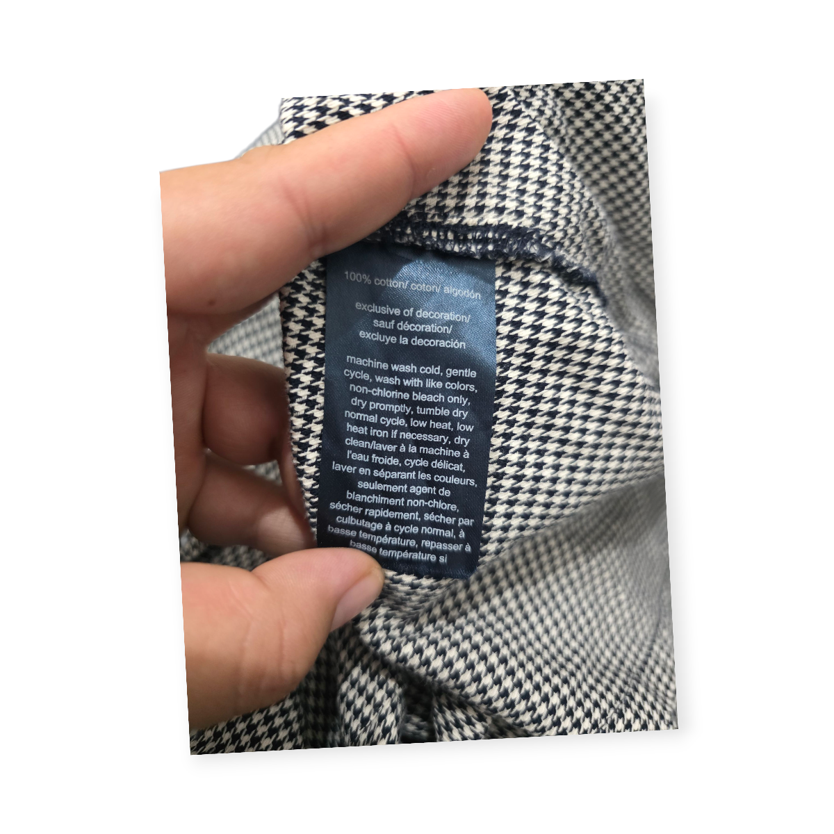 Camisa Tommy Hilfiger Grande L Negro/blanco Manga Larga