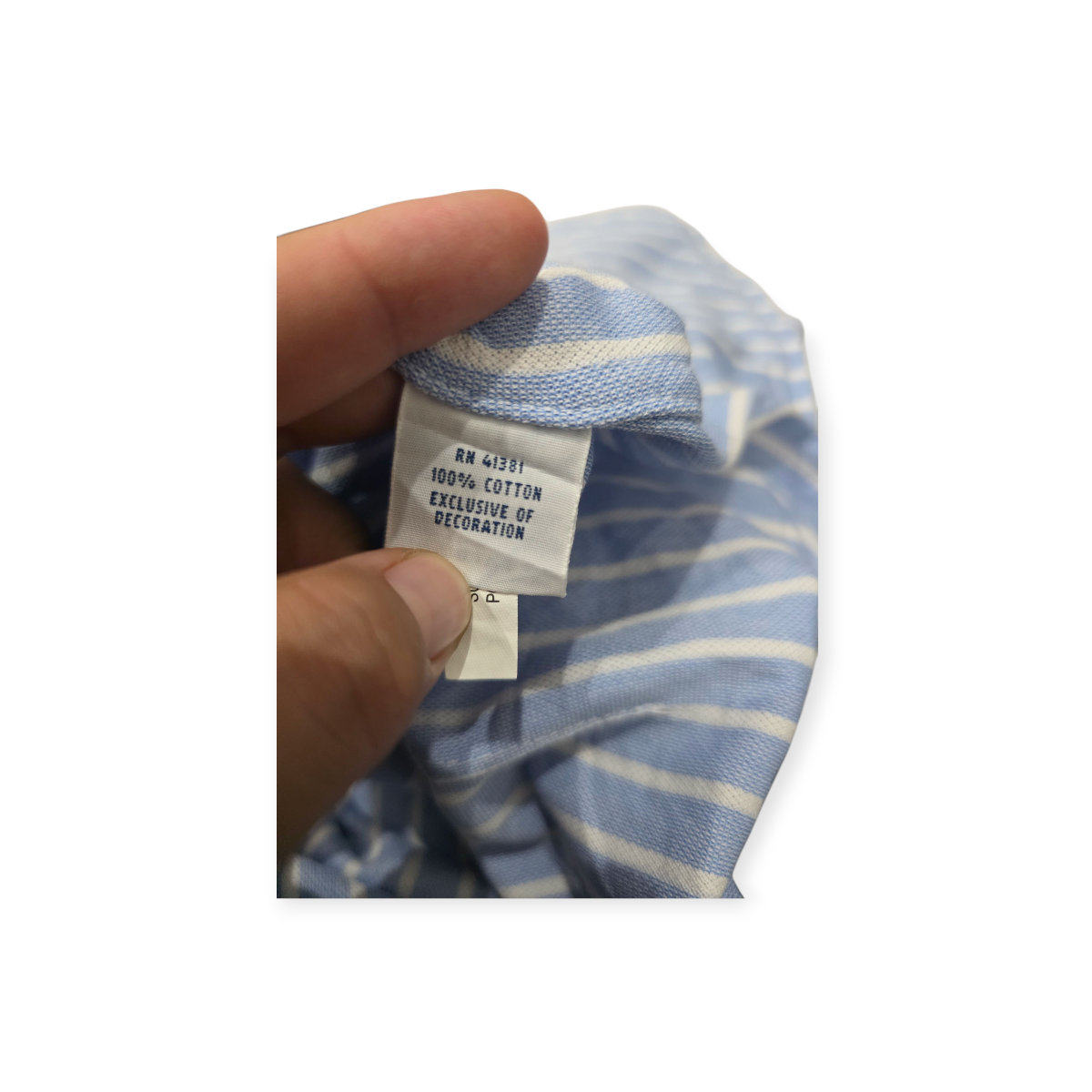 Camisa Polo Ralph Lauren Knit Oxford Mujer Azul Claro Rayada