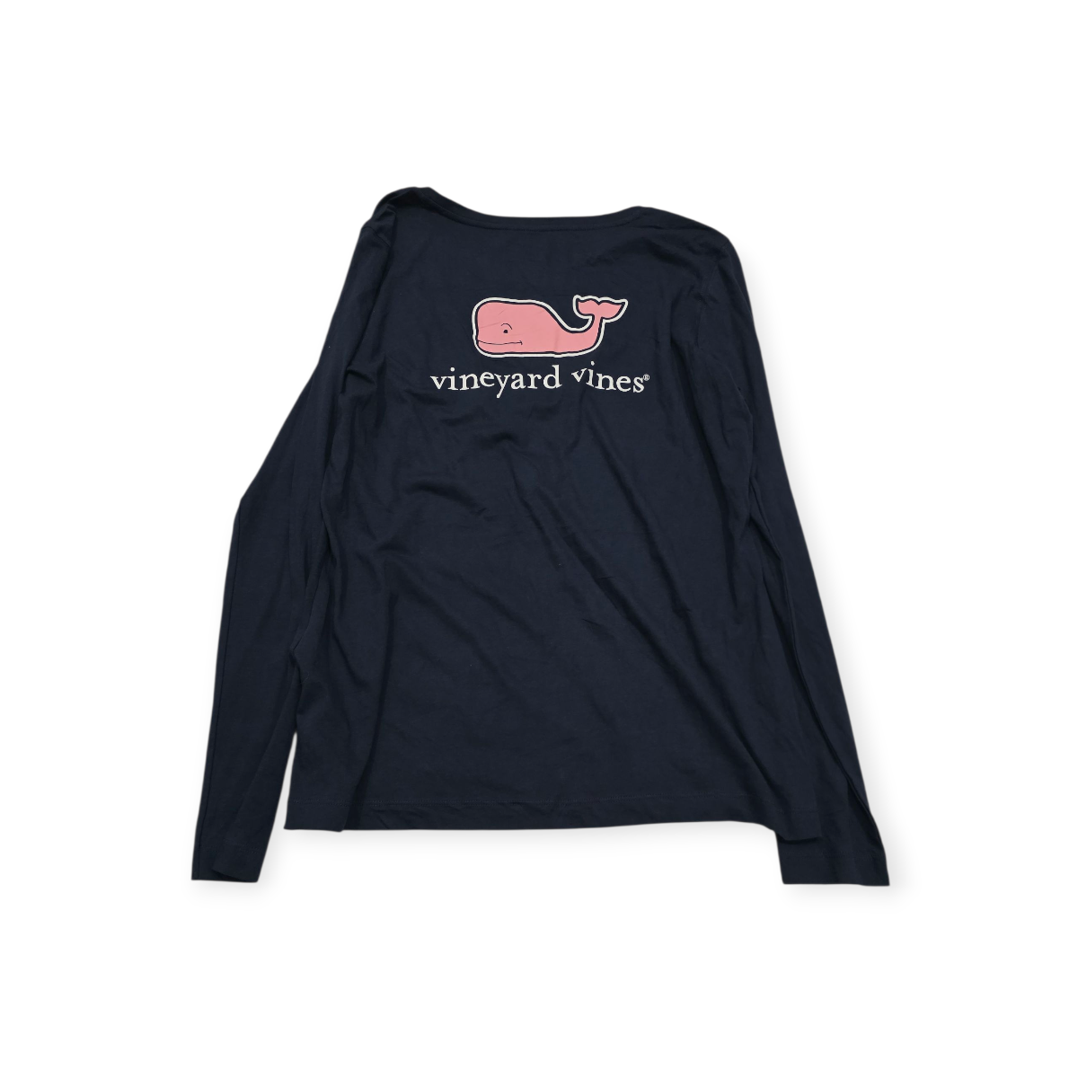 Playera Vineyard Vines Grande L Azul Navy Manga Larga Mujer