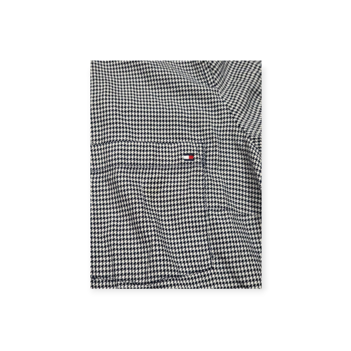 Camisa Tommy Hilfiger Grande L Negro/blanco Manga Larga