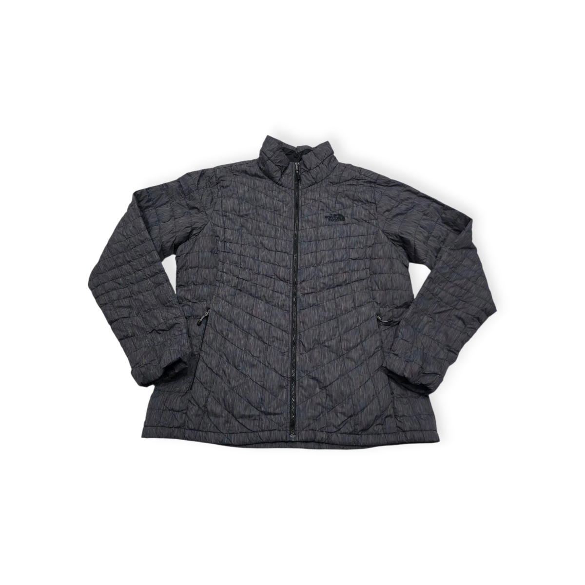 Chamarra The North Face Pm Gris Jaspeado Thermoball De Mujer