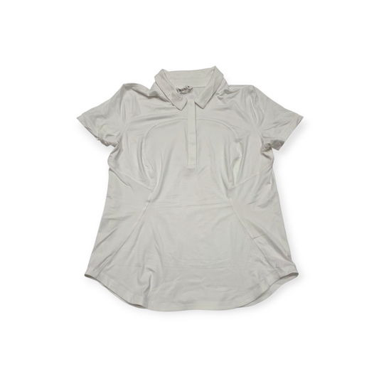 Polo Lululemon Athletica Talla 10 Blanco Dryfit Deportivo