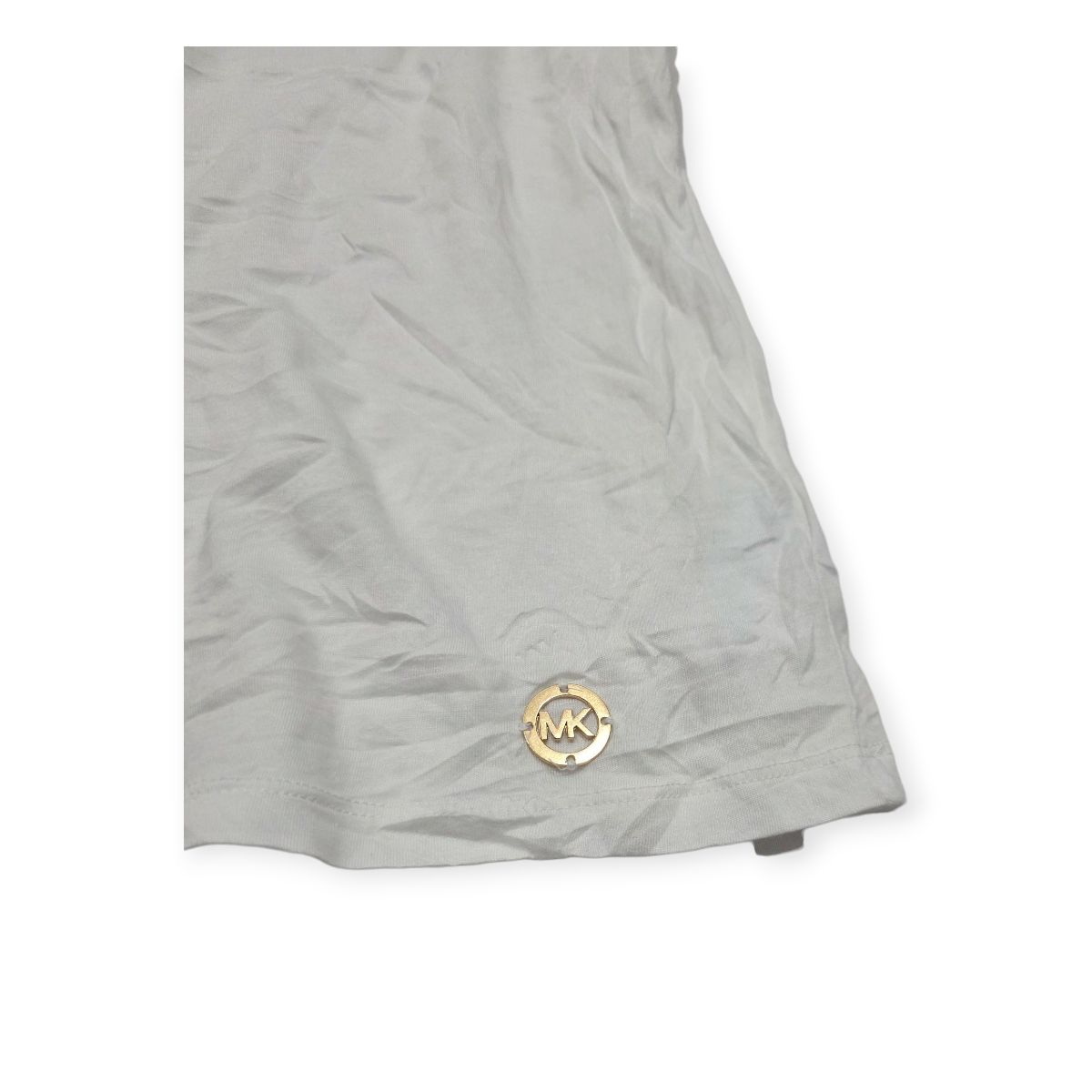 Blusa Michael Kors Mediana M Blanca Sin Mangas Con Olanes