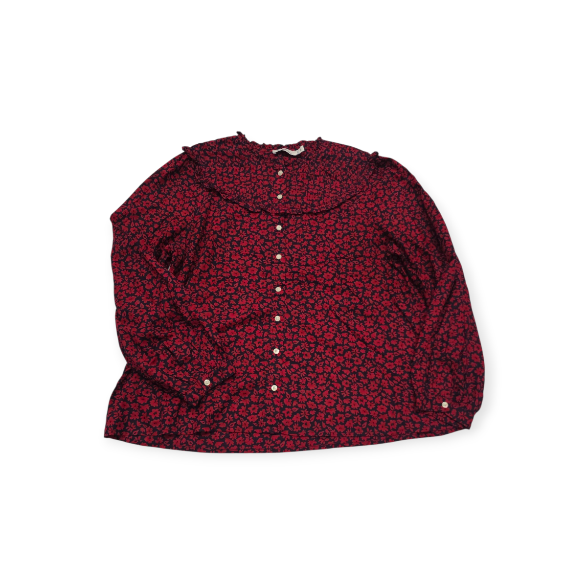 Camisa Vineyard Vines Talla 10 Roja Floreada