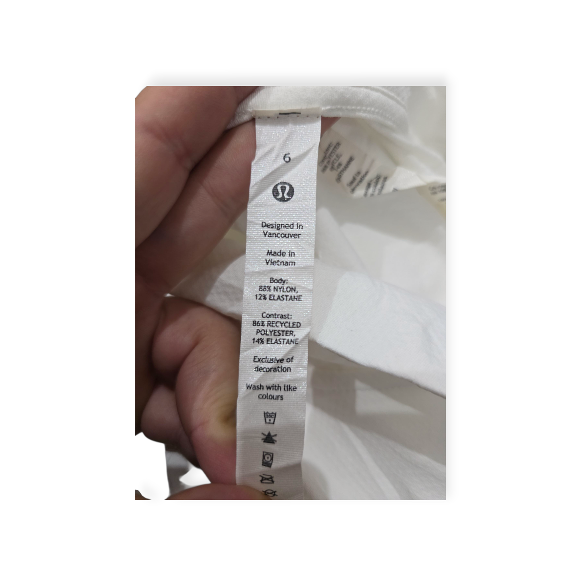 Playera Sin Mangas Lululemon Talla 6 Color Blanco