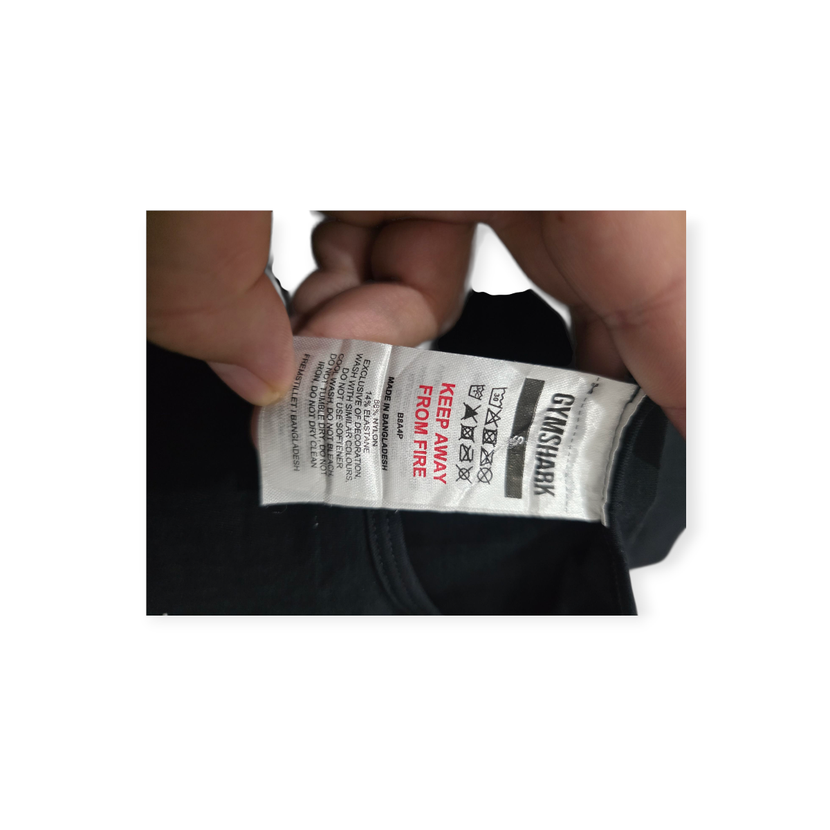 Playera Crop Top Gymshark Chico S Manga 3/4 Color Negro