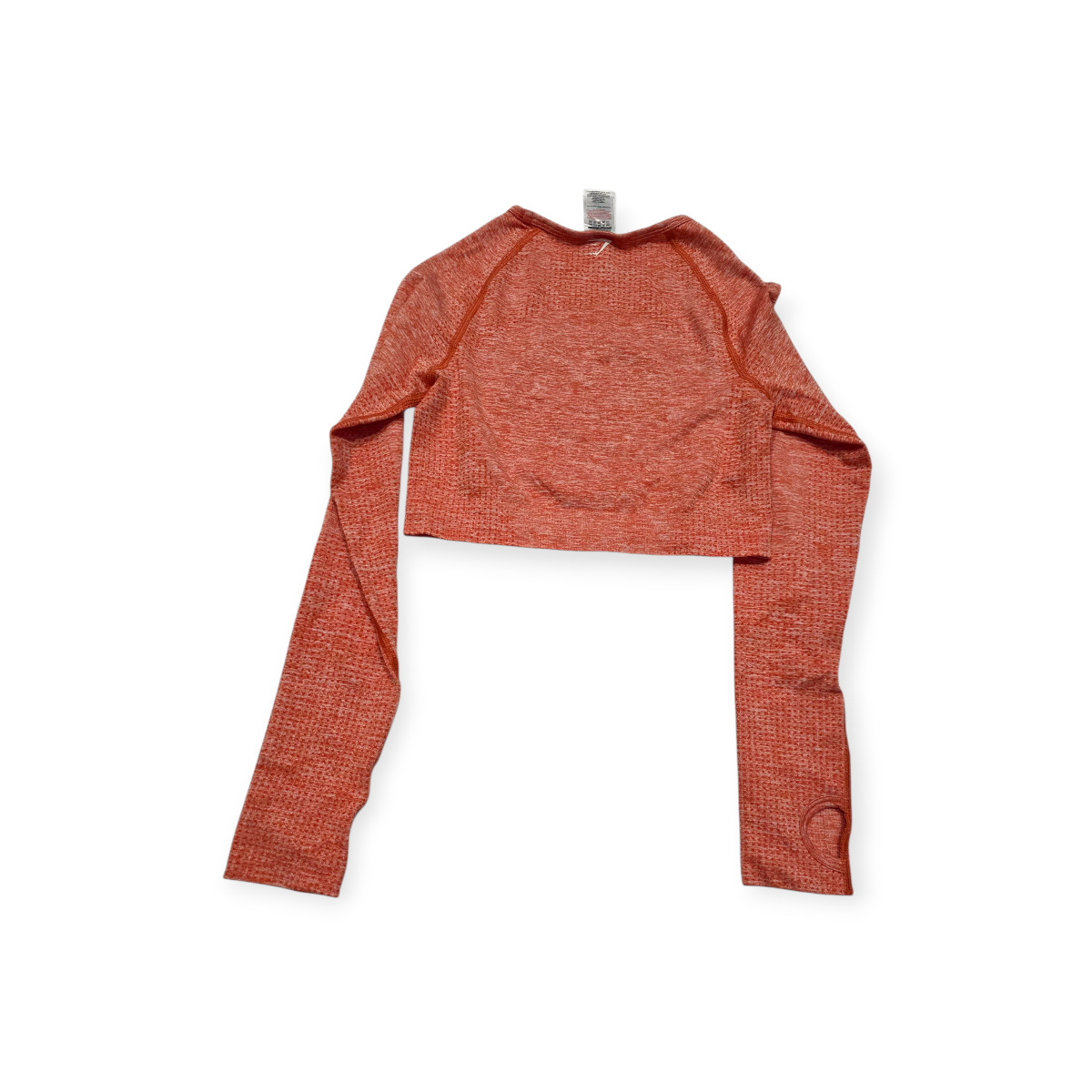 Playera Cropped Gymshark Chico S Naranja Manga Larga