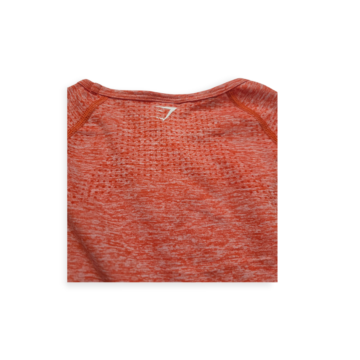 Playera Cropped Gymshark Chico S Naranja Manga Larga