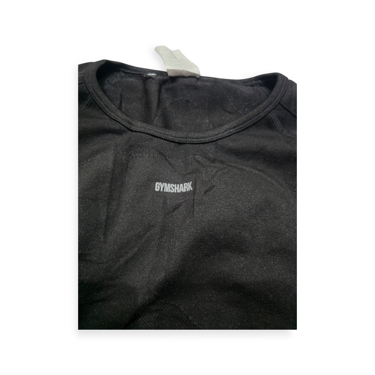 Playera Crop Top Gymshark Chico S Negro Com Gris