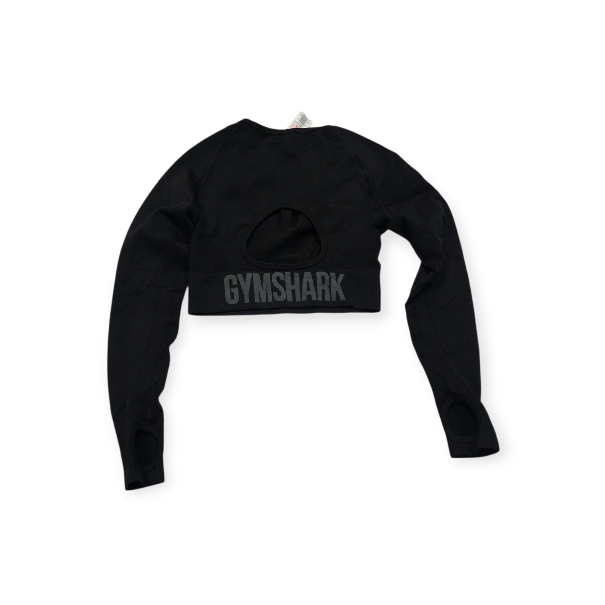 Playera Crop Top Gymshark Chico S Negro Com Gris