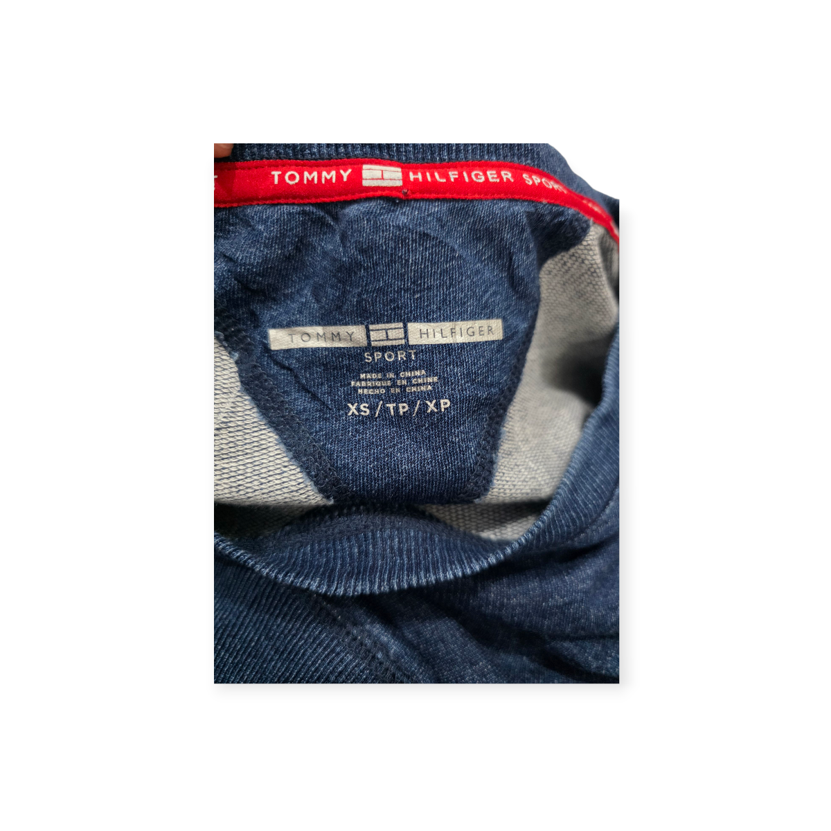 Playera Mujer Tommy Hilfiger Manga Corta Azul Corte Holgado