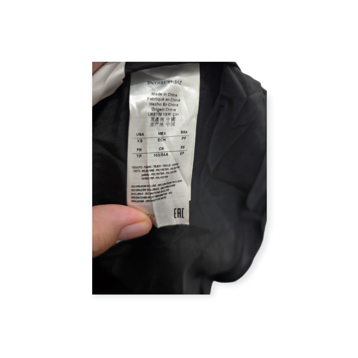 Armani Exchange Activeparka Negra Capucha Resistente Al Agua