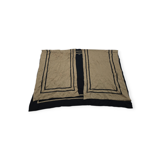 Poncho Ralph Lauren Block Ruana Onesize Fits Most Cafe/negro