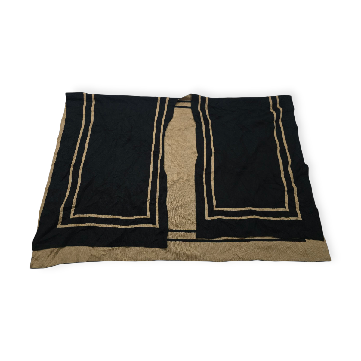 Poncho Ralph Lauren Block Ruana Onesize Fits Most Cafe/negro