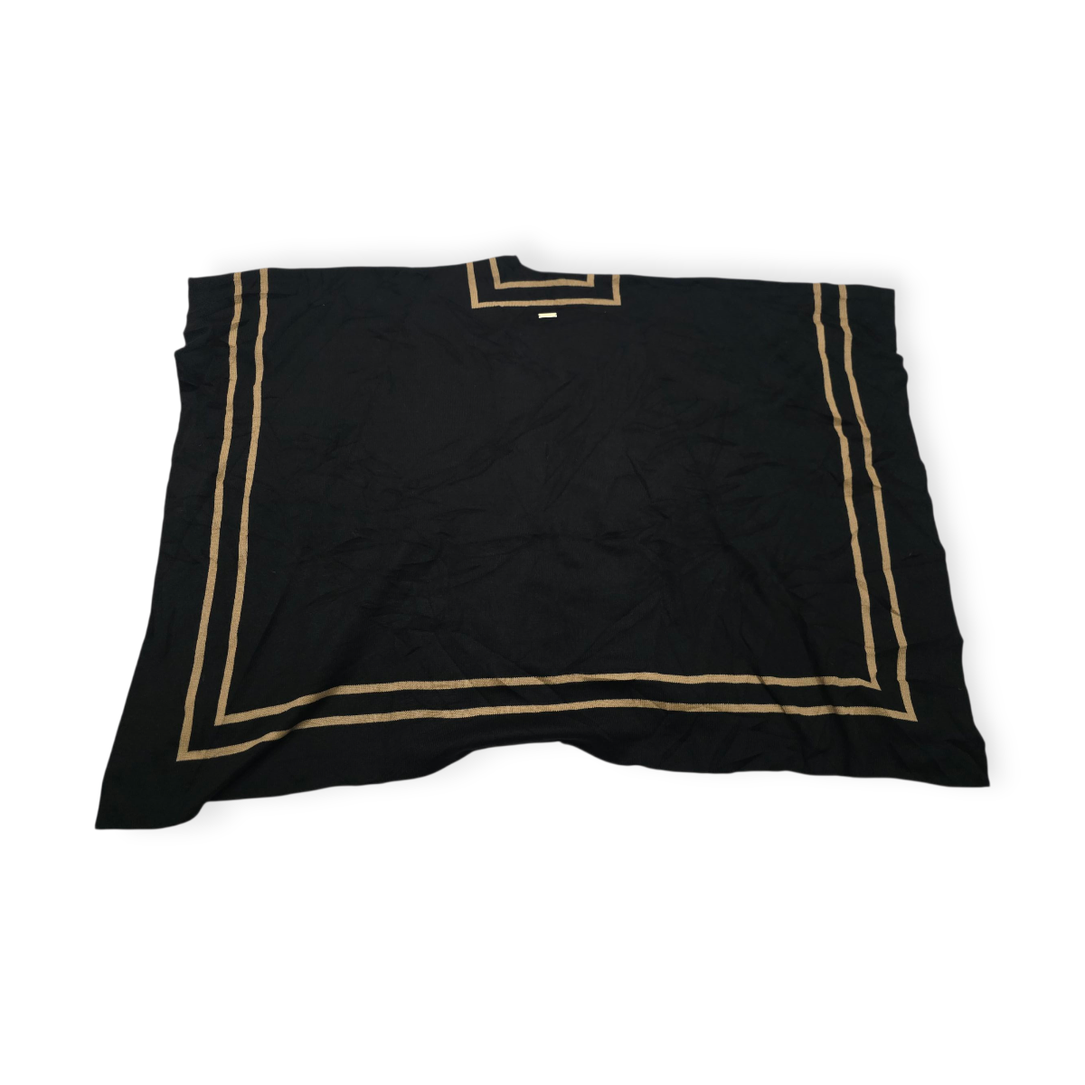 Poncho Ralph Lauren Block Ruana Onesize Fits Most Cafe/negro