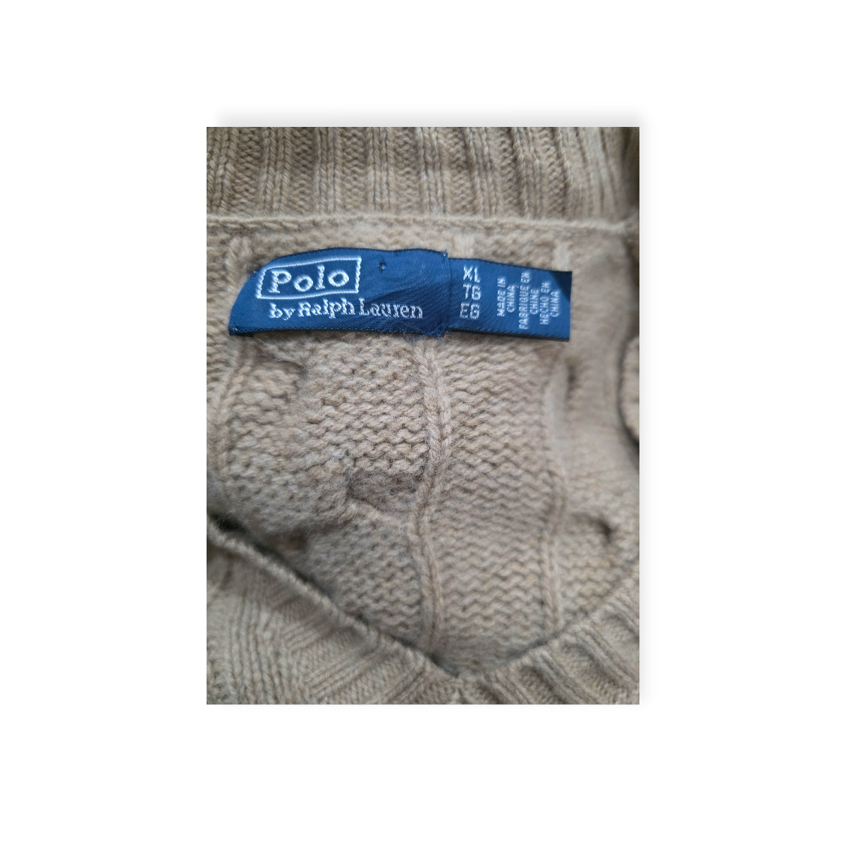 Sueter Polo Ralph Lauren Xl Cafe De Lana Con Cashmere Cafe