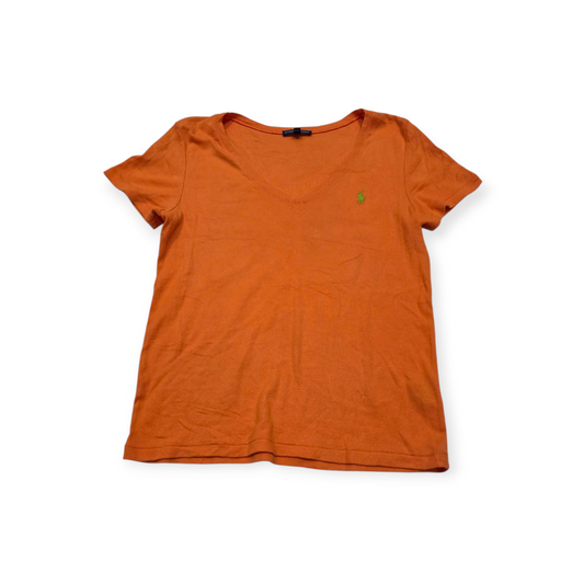 Playera Ralph Lauren Tallaxl Naranja Manga Corta Pony Verde