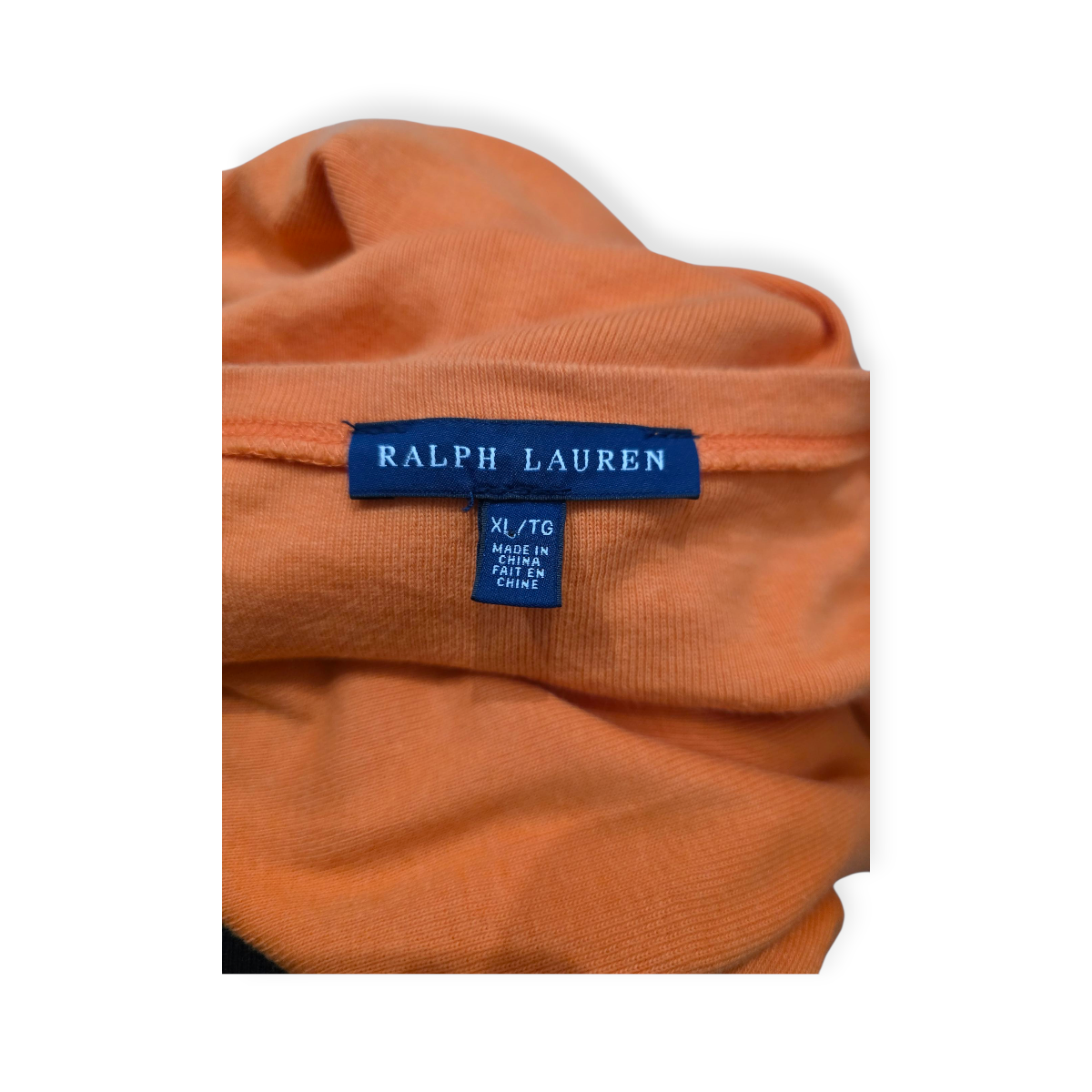Playera Ralph Lauren Tallaxl Naranja Manga Corta Pony Verde