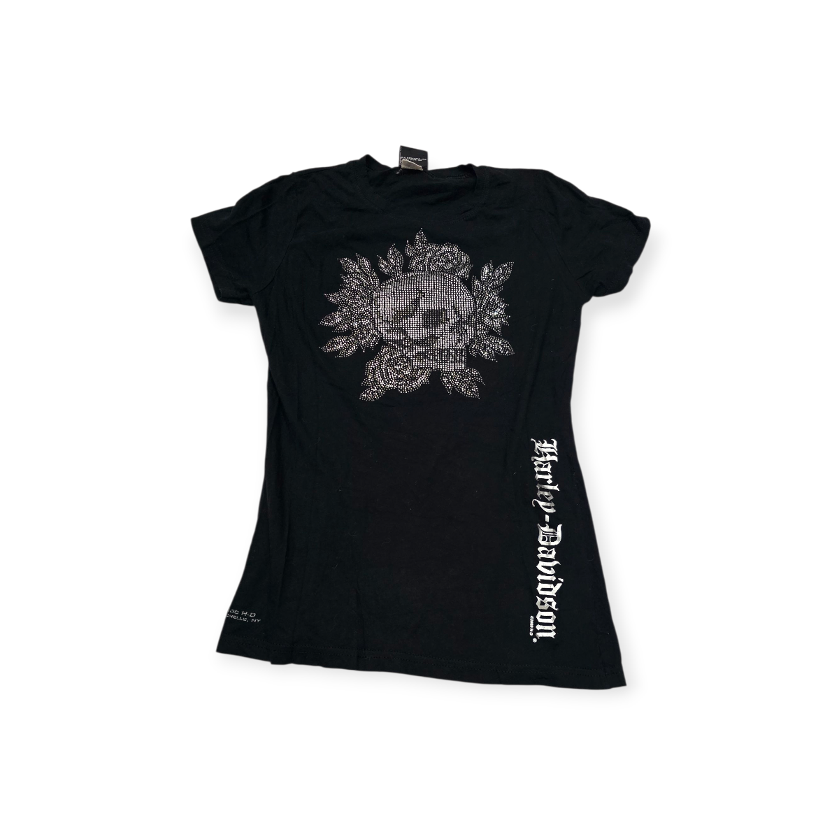 Playera Harley Davidson Grande L Negra Con Brillos