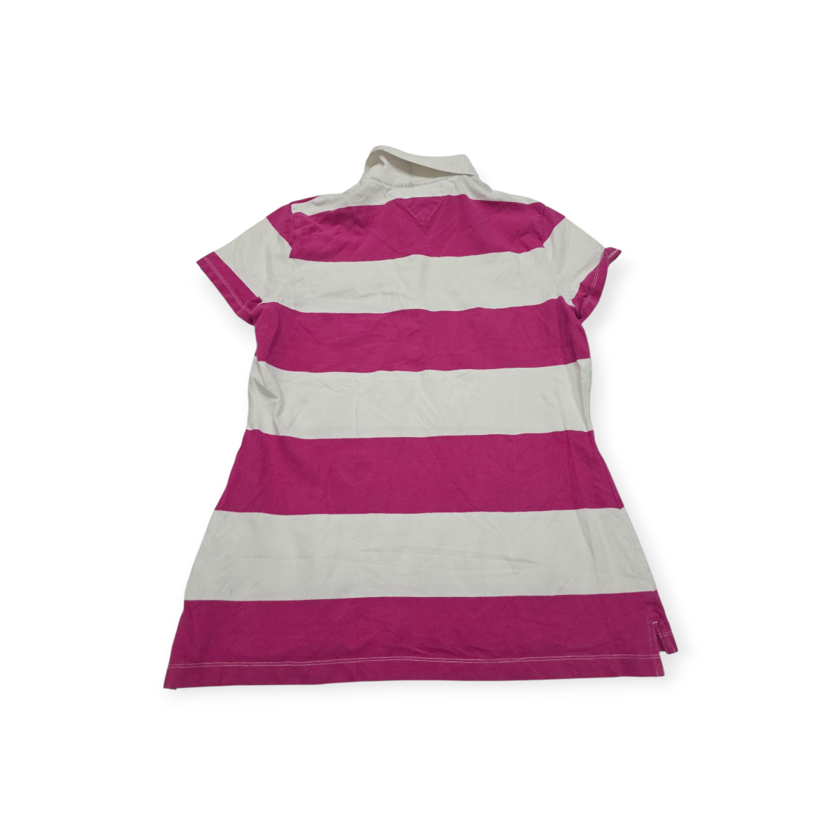 Playera Tommy Hilfiger Grande L Rosa Con Blanco Manga Corta